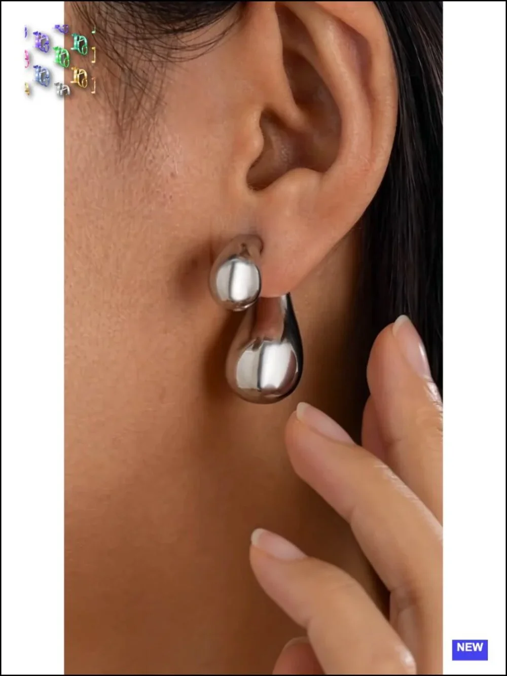 Geometric Irregular Gold Metal Drop Earrings Chunky Spiral Statement